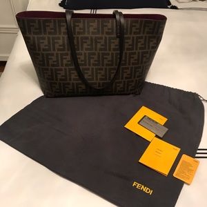 {{sold}} Fendi Monogram Zucca Roll Tote